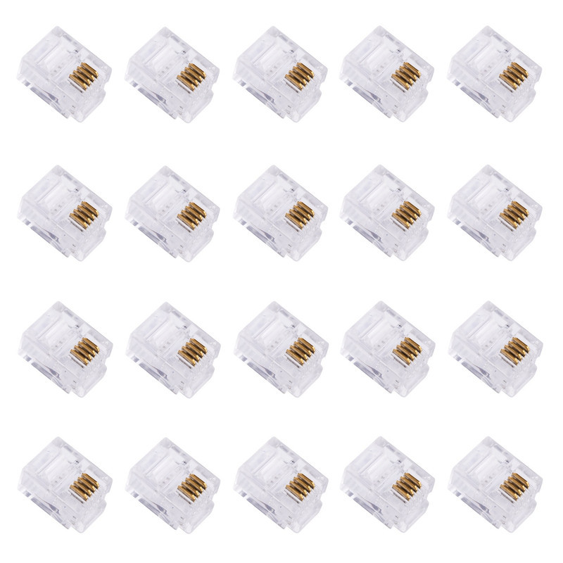 سوکت تلفن مدل TTS-RJ12-6P4C بسته 20 عددی