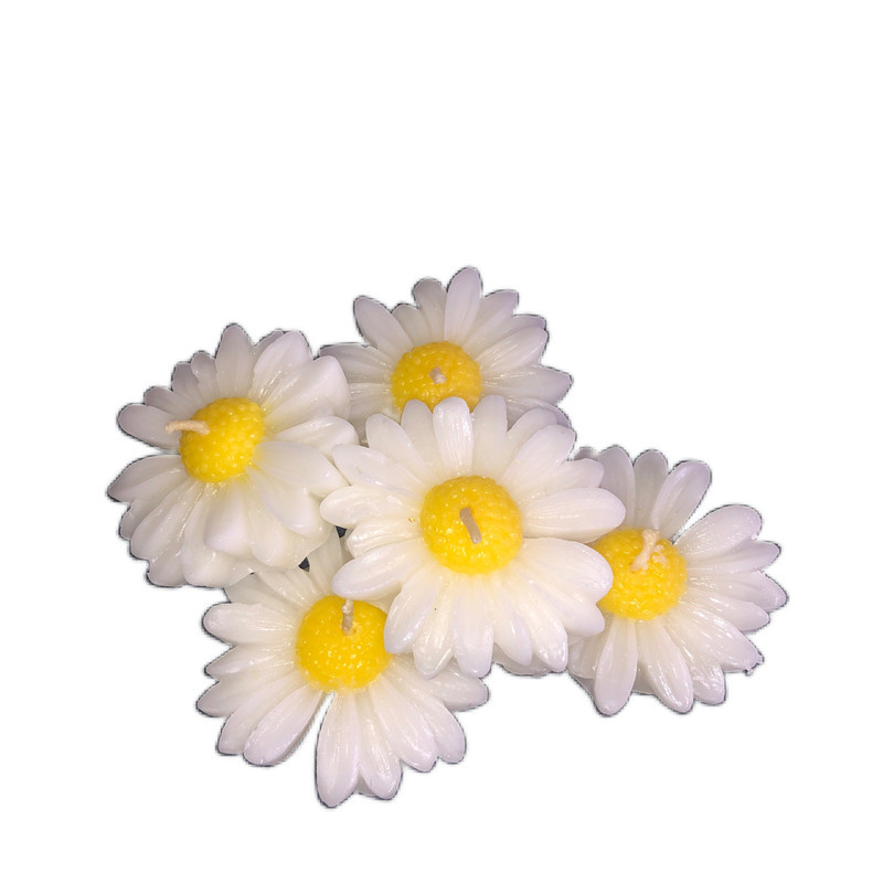 شمع مدل بابونه بسته 5 عددی