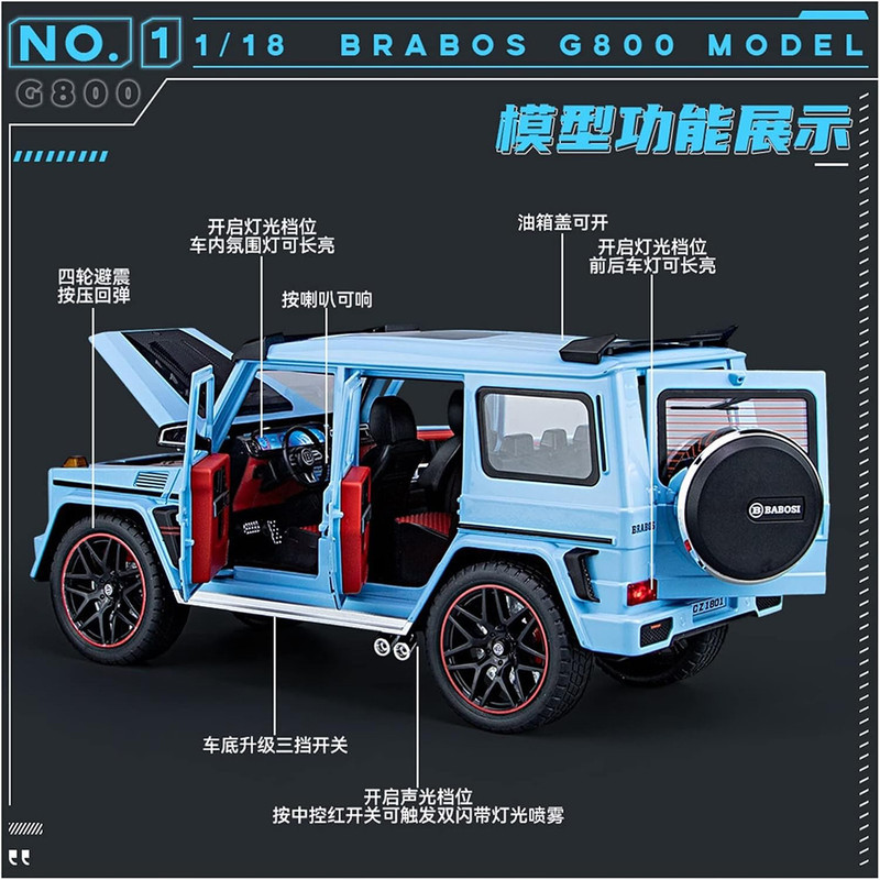 ماکت ماشین مدل مرسدس بنز جی کلاس Mercedes-Benz G-class brabos 800