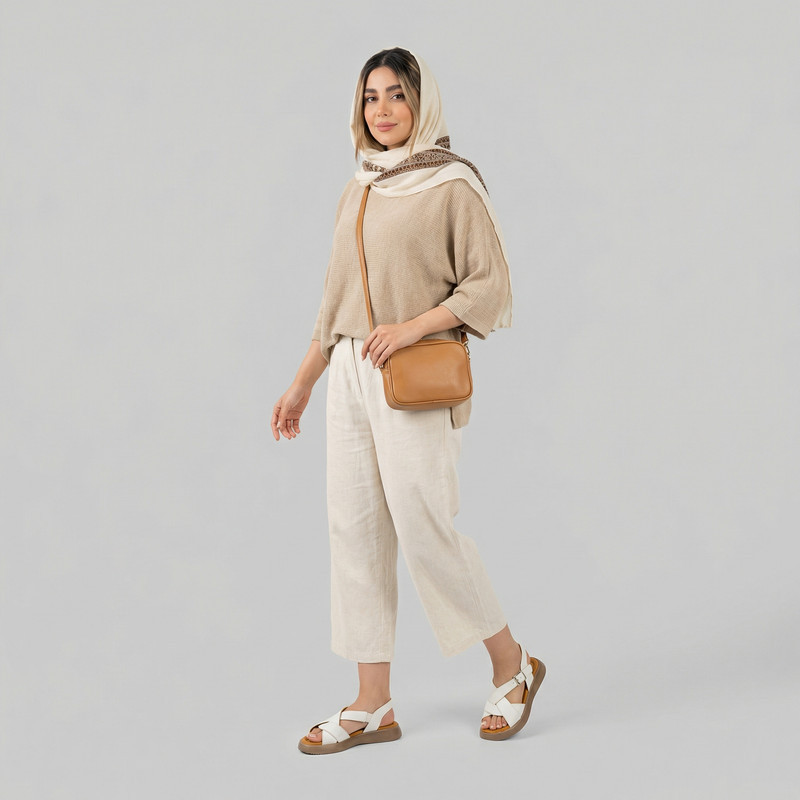 صندل زنانه چرم وحید مدل ایفل