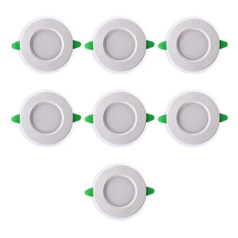 لامپ توکار 9 وات پارس شعاع توس مدل گلاریس دایره‌ای بسته 7 عددی