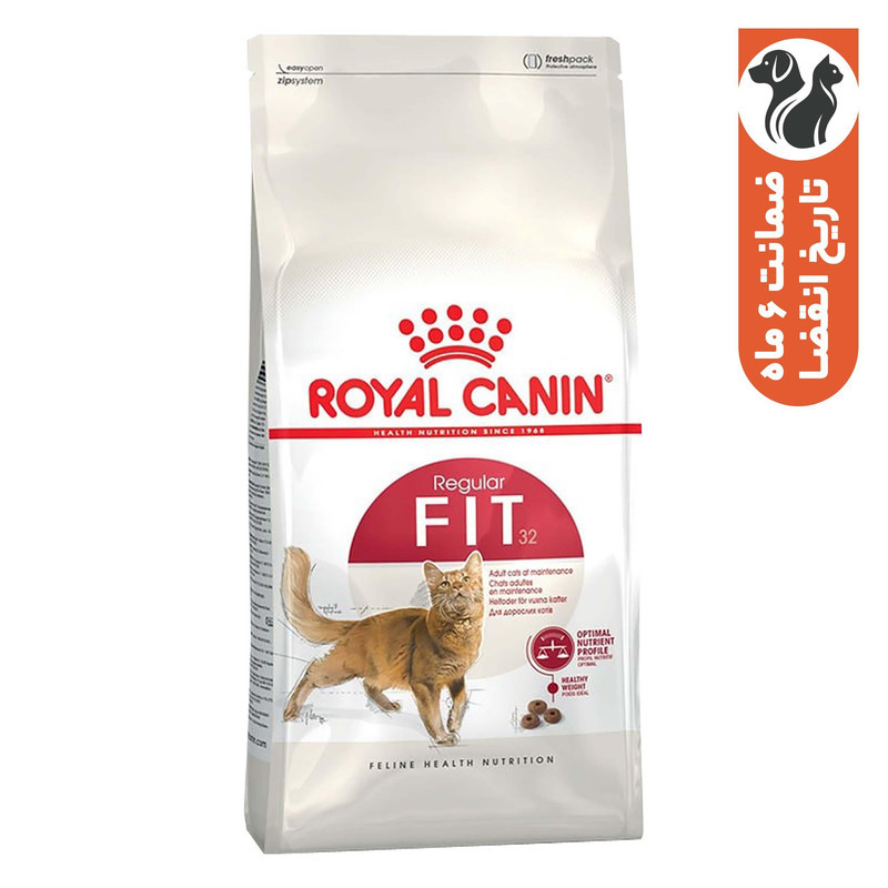 غذای خشک گربه رویال کنین مدل کنترل وزن Regular Fit 32 وزن 2 کیلوگرم