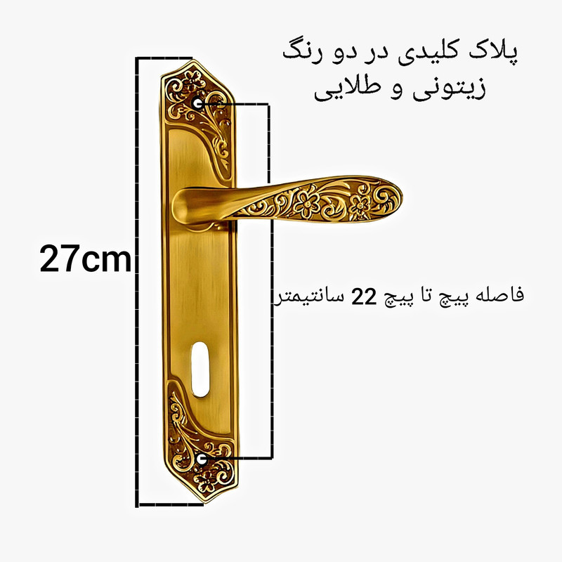دستگیره در مدل پلاک کلیدی F24 بسته 2 عددی