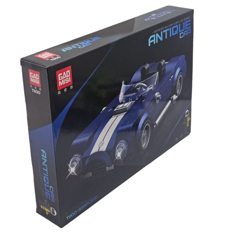 ساختنی 339 تکه ناب سل مدل SHELBY COBRA S BUILDING BLOCKS SPORT CAR BLU 339 PCS T1100