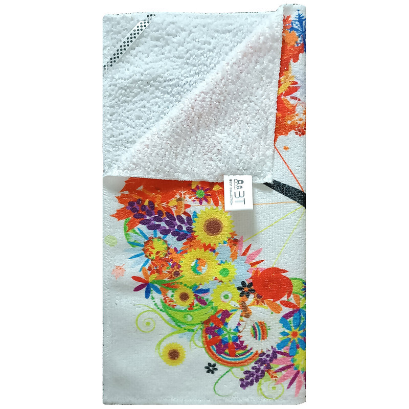 دستمال نظافت آشپزخانه بی تی مدل میکروفایبر طرح ساعت کد 30x30W242 بسته 2 عددی