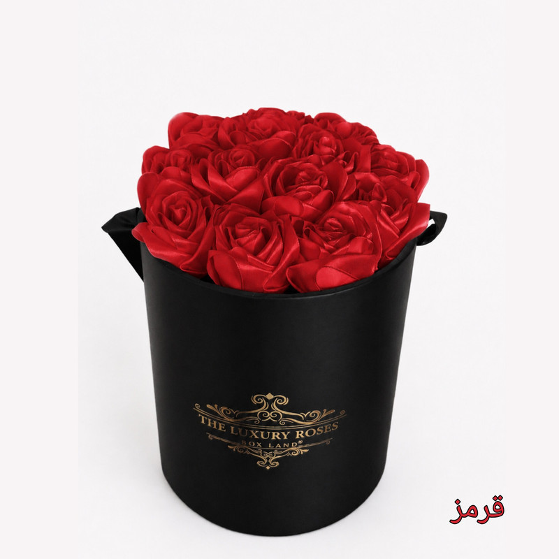 باکس گل مصنوعی مدل رز روبانی 13 شاخه