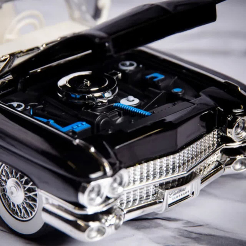 ماکت ماشین ناب سل مدل کادیلاک الدورادو کروک فلزی موزیکال چراغدار عقب کش کد Cadillac Eldorado Metal Musical Lighted Car