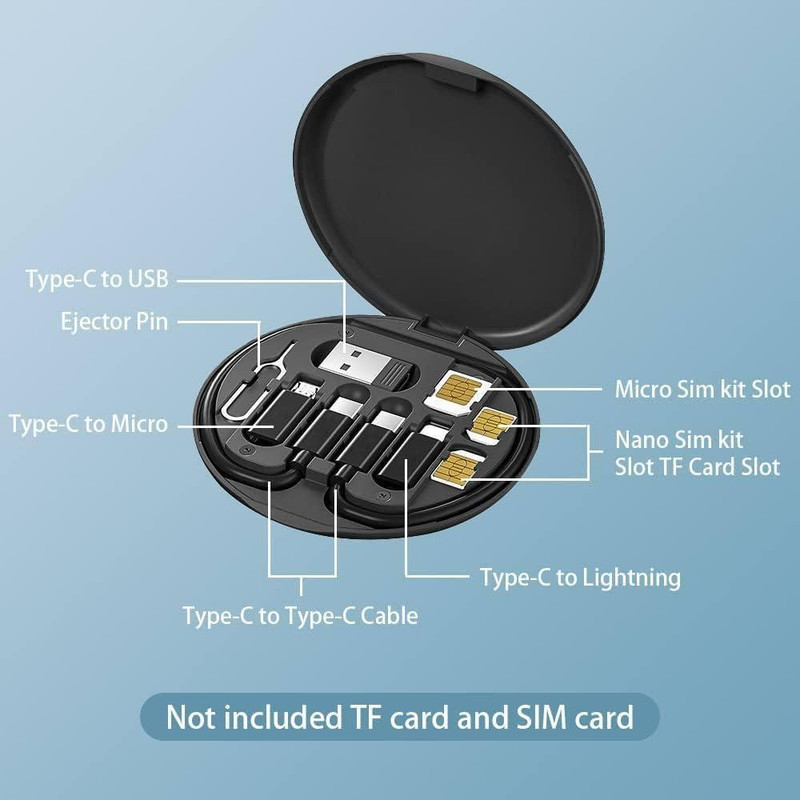 کابل تبدیل USB-C به USB-C  لایتنینگ  USB  micro USB جی بی کیو مدل MAD-01 طول 0.23 متر