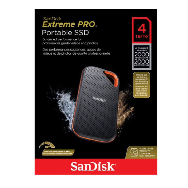 اس اس دی اکسترنال سن دیسک مدل Extreme E81 ظرفیت 4 ترابایت رابط USB 3.2 Gen2