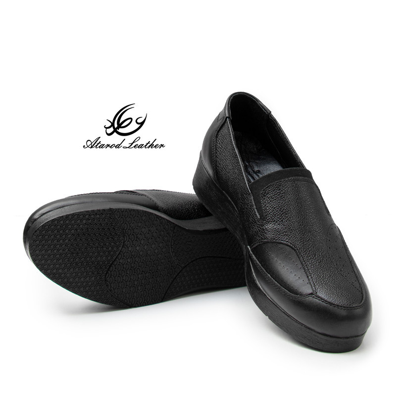 کفش طبی زنانه چرم عطارد مدل هالوکس والگوس چرم طبیعی کد SH319