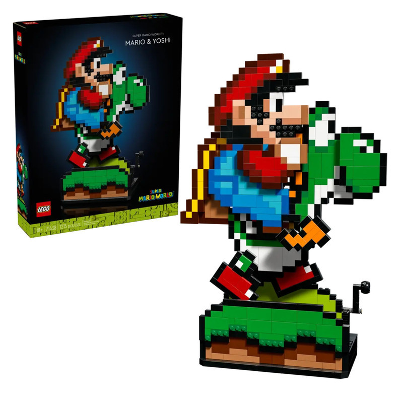 لگو سری Super Mario World مدل Mario & Yoshi کد 71438