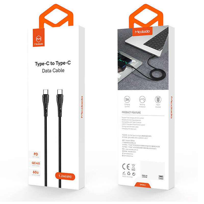 کابل USB-C مک دودو مدل  CA - 7641 60W PD QC4 طول 1.2 متر