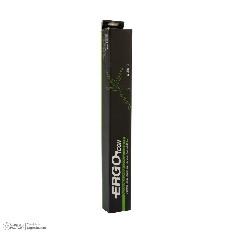 پایه نگهدارنده لپ تاپ ارگو مدل WLB013، دارای پورت ورودی USB-C، پورت خروجی USB-C، پورت USB-C PD و دو پورت USB-A