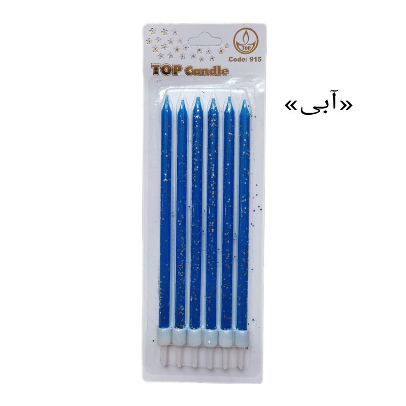 شمع تولد مدل طلاکوب بسته 6 عددی