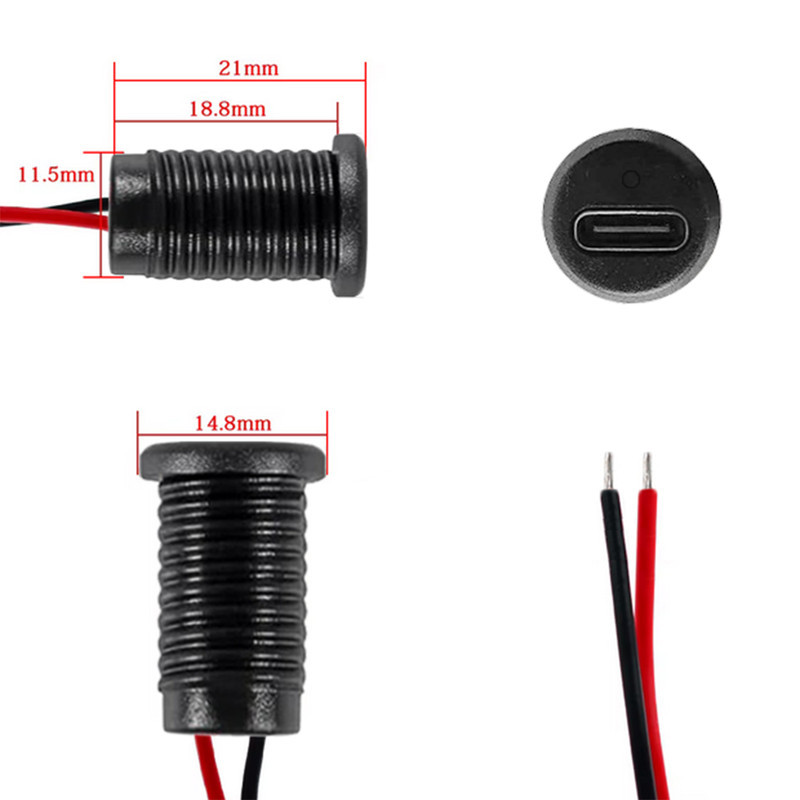 ماژول شارژ روپنلی مادگی مدل USB Type-C