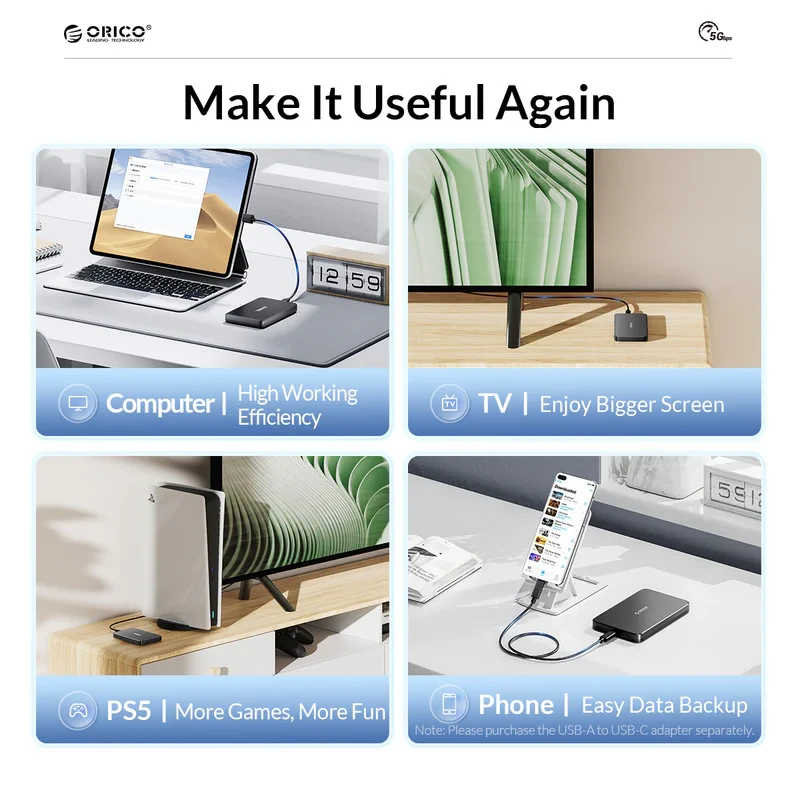 قاب هارددیسک اکسترنال 2.5 اینچی USB3.0 اوریکو مدل 2588U3-V1