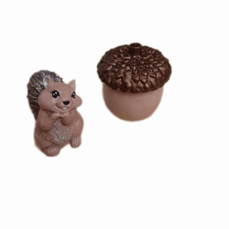 مجسمه مدل بلوط و سنجاب بسته 3 عددی