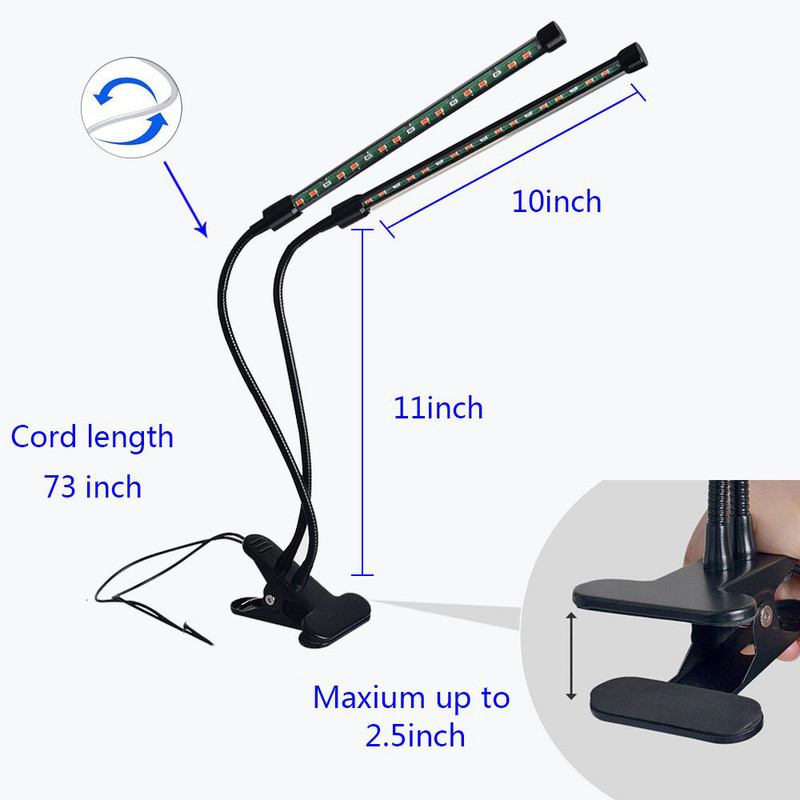 چراغ رشد گیاه 10 وات مدل Dual Head