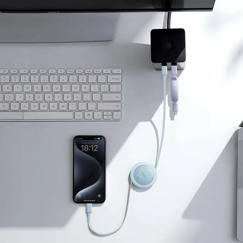 کابل تبدیل USB-C بیسوس مدل P10364500111-01 طول 1 متر