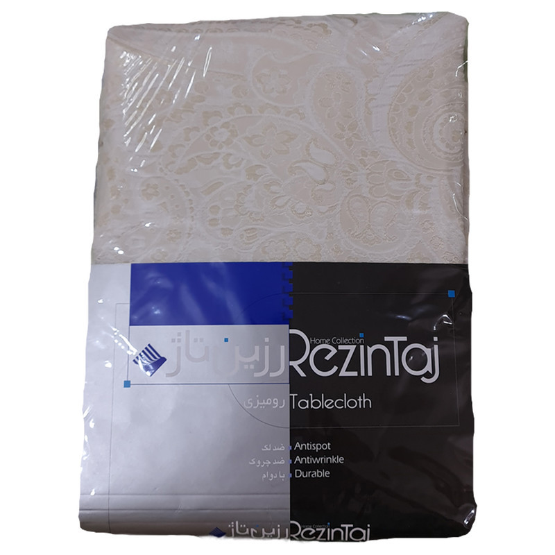 رومیزی رزین تاژ مدل بته جقه سایز 320x150 سانتی‌متر