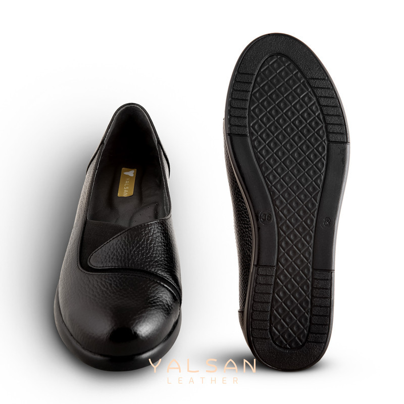 کفش کالج زنانه چرم یلسان مدل شینا کد 677-MC-01m