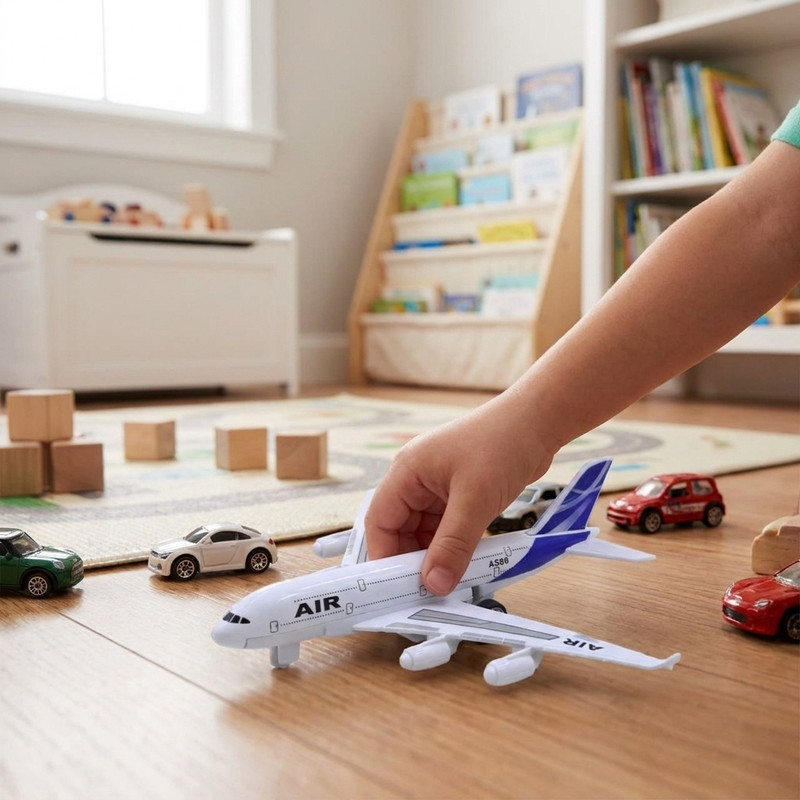 هواپیما بازی ناب سل مدل فلزی عقب کش AIR A588NAAB001