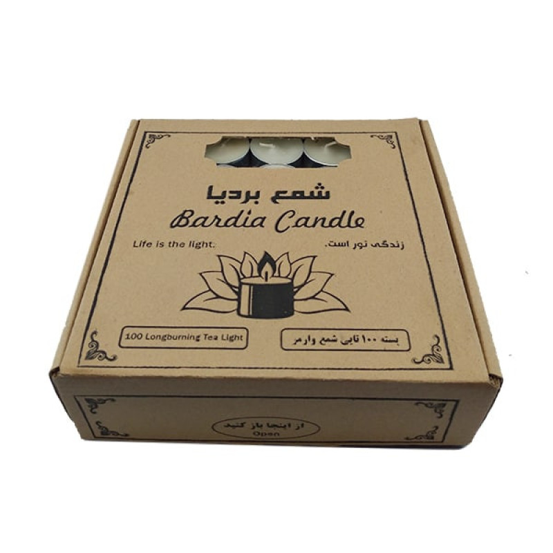 شمع وارمر بردیا مدل Tea Light بسته 100 عددی