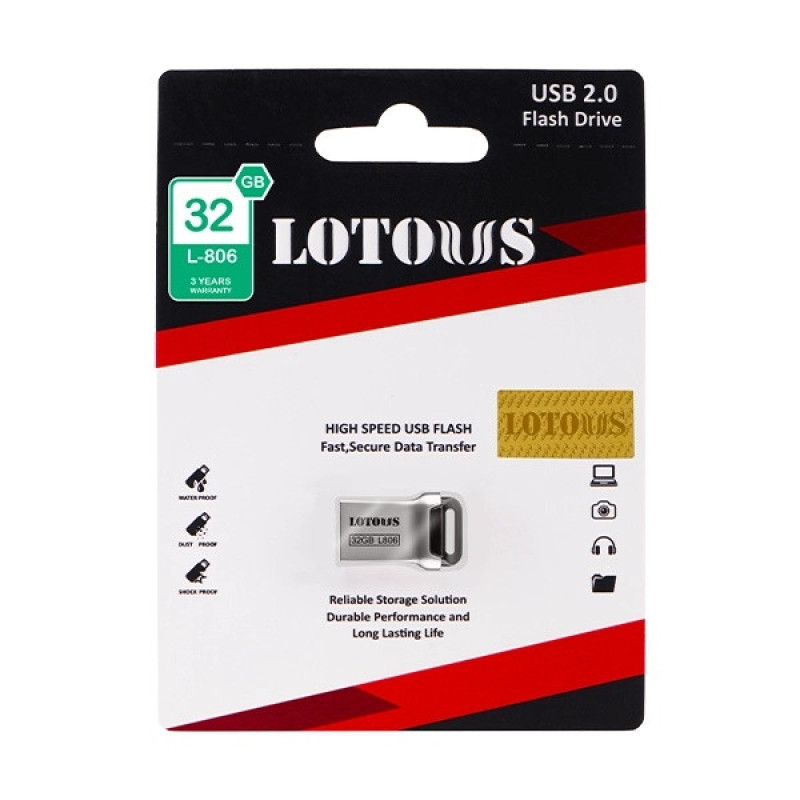 فلش مموری لوتوس مدل L-806 ظرفیت 32 گیگابایت بارابط USB2.0