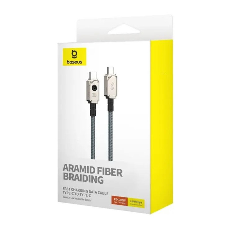 کابل USB-C بیسوس مدل Unbreakable Series 100W طول 2 متر