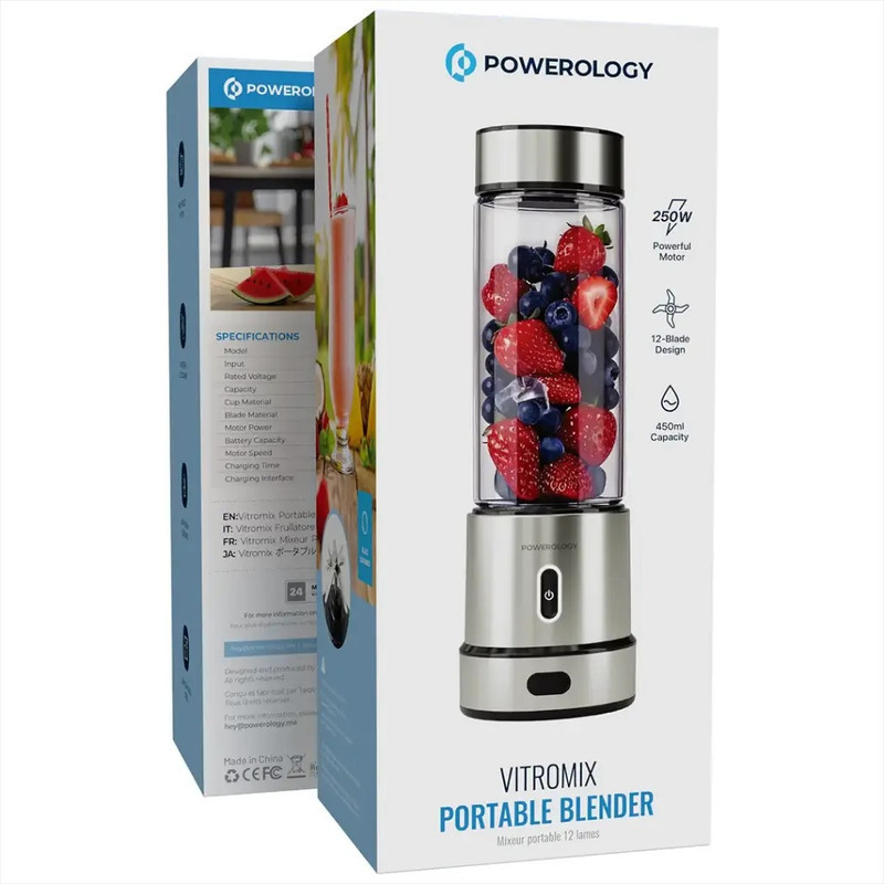 شیکر شارژی پاورولوجی مدل VTROMIX PWPBGNA16 گنجایش 0.450 لیتر