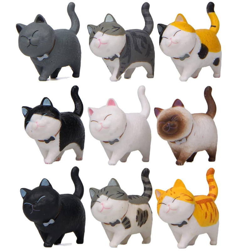 فیگور مدل گربه طرح Cute Cats مجموعه 9 عددی