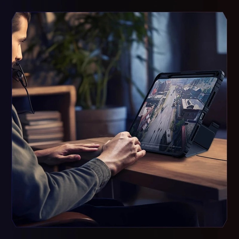 کیف کلاسوری نیلکین مدل Bumper Pro Leather Multi-Angle Folding مناسب برای تبلت اپل iPad Pro 11 2025  Pro 11 2024