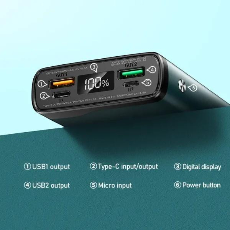 پاوربانک ریمکس مدل RPP-129 ظرفیت 20000 میلی آمپر ساعت