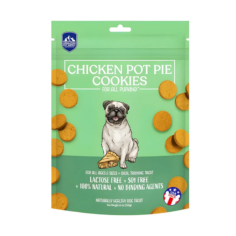 تشویقی بیسکوئیتی سگ هیمالین مدل Pot Pie Cookies طعم پای مرغ وزن 396 گرم
