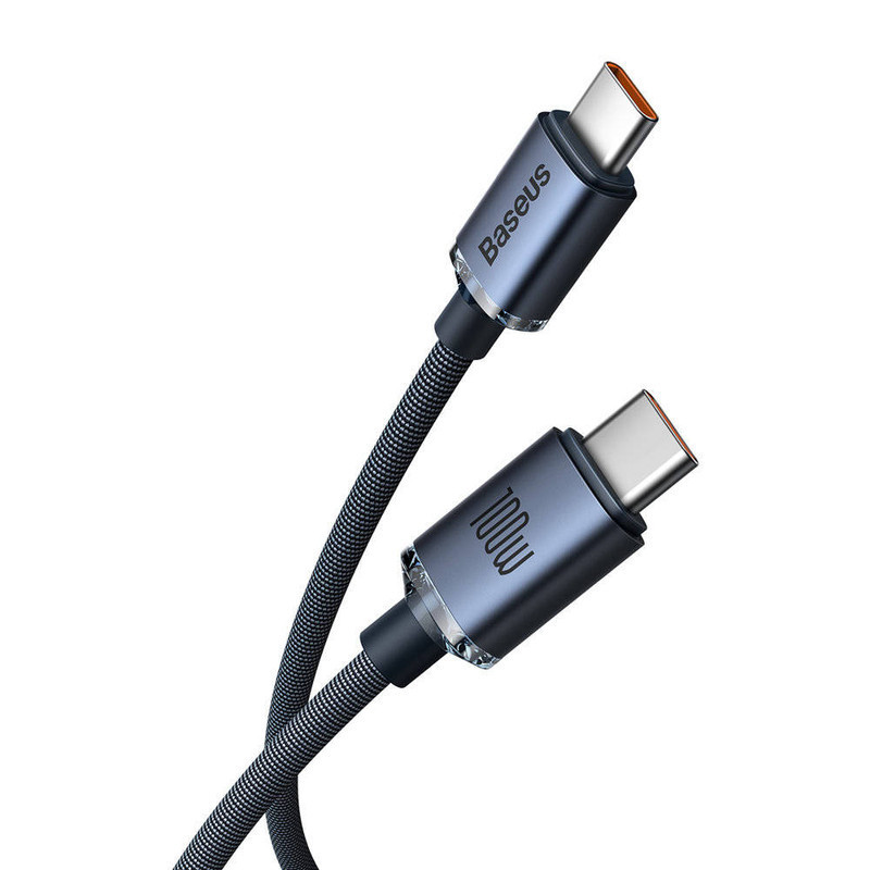 کابل usb-c بیسوس مدلcrystal shine100W new packطول۱.۲متر