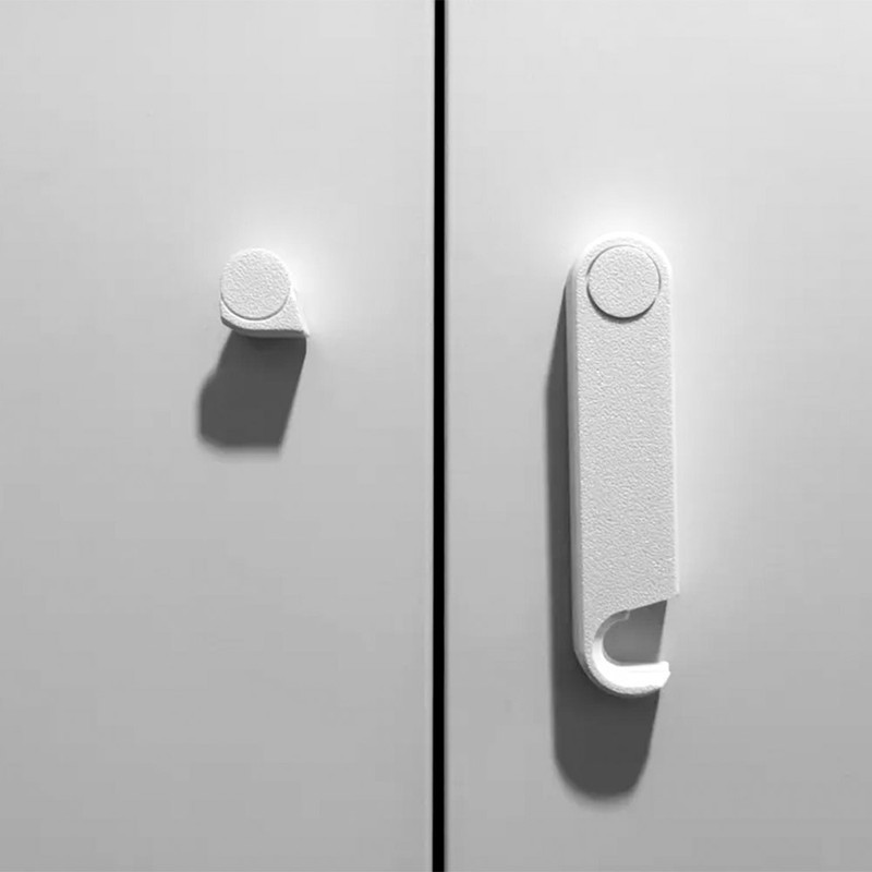 قفل درب کابینت سفید مدل Minimal بسته 3 عددی