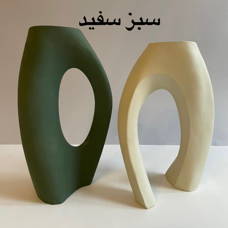گلدان دکوری مدل رومیزی طرح تودلی مجموعه ۲ عددی