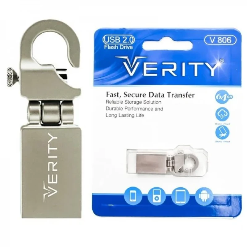 فلش مموری وریتی مدل V806 USB2.0 ظرفیت 64 گیگابایت با رابط USB 2.0