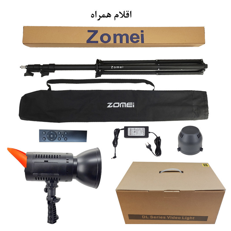 نور ثابت ال ای دی زومی مدل JSL-B0200 به همراه سه پایه