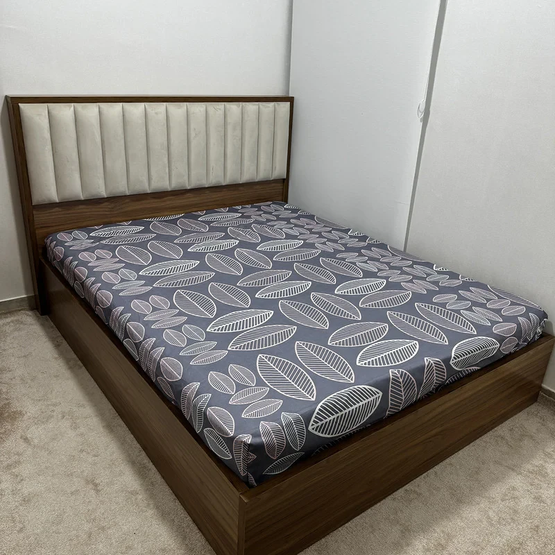 ملحفه ناتوسا مدل کشدار ماکائو دو نفره سایز 160x200 سانتی متر