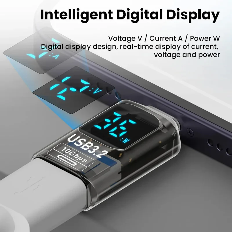 مبدل سنجش ولتاژ و توان و جریان USB به USB-C پی ام مدل PM-204