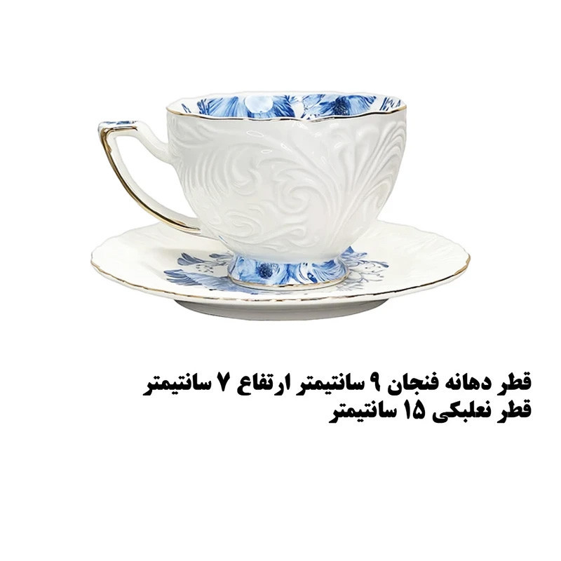سرویس چای خوری 10 پارچه 5 نفره شاهین مدل Mavi