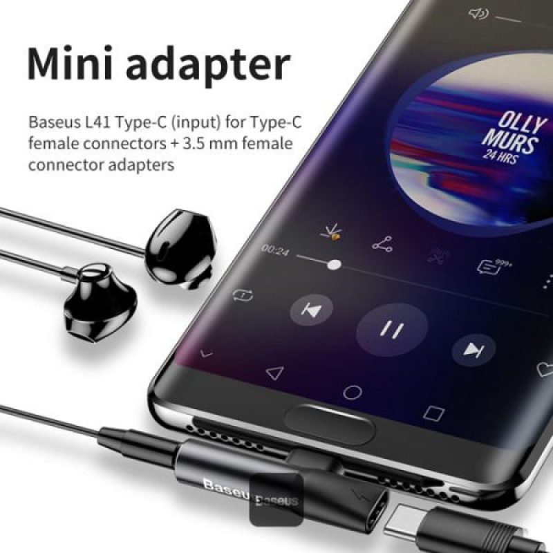 مبدل USB-C به AUXUSB-C باسئوس مدل l41