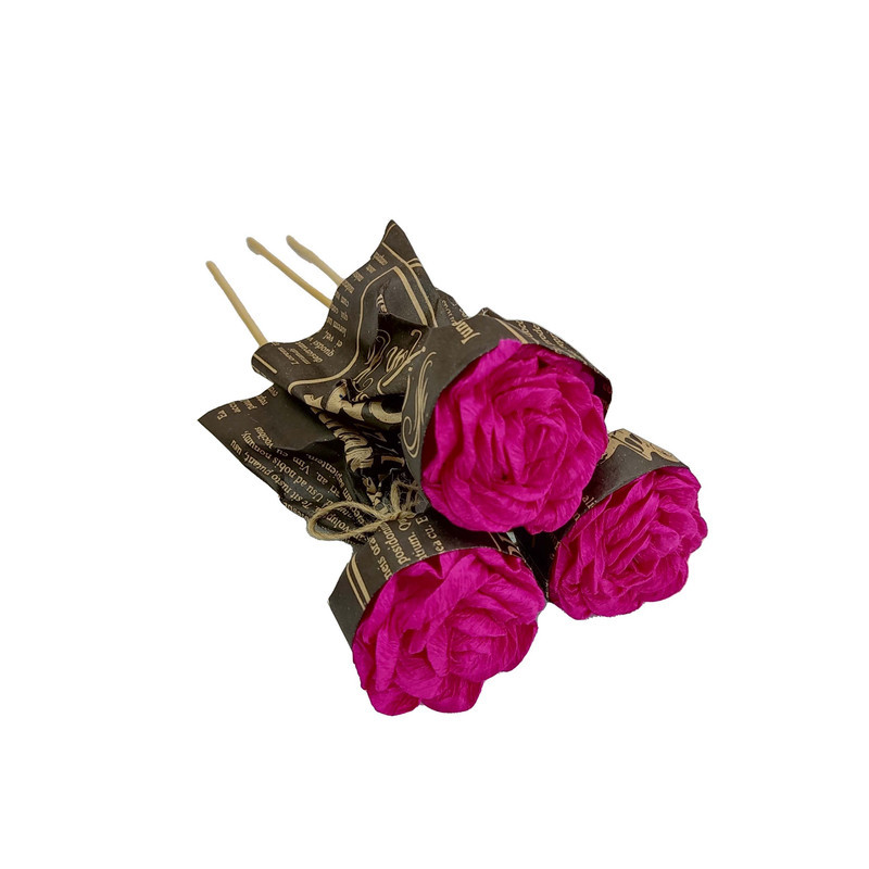 دسته گل مصنوعی مدل هدیه کد I24V مجموعه 3 عددی