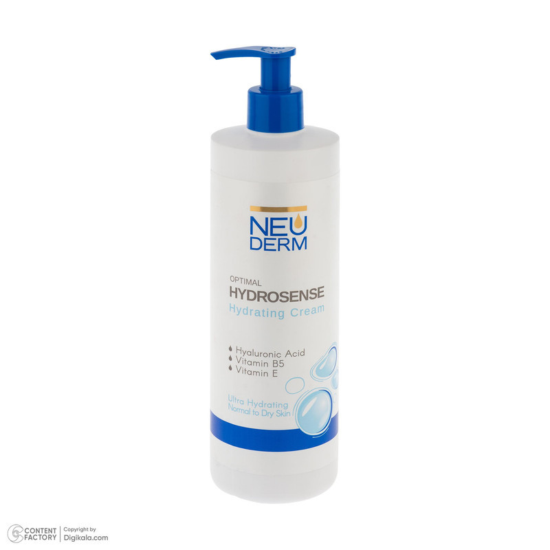 کرم مرطوب‌کننده دست، صورت و گردن نئودرم مدل Optimal Hydrosense مناسب برای پوست خشک و معمولی حجم 450 میلی‌لیتر
