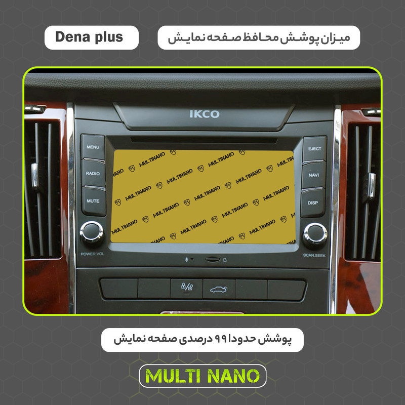 محافظ صفحه نمایش خودرو مولتی نانو مدل X-S2N مناسب برای ایران خودرو Dena Plus بسته دو عددی