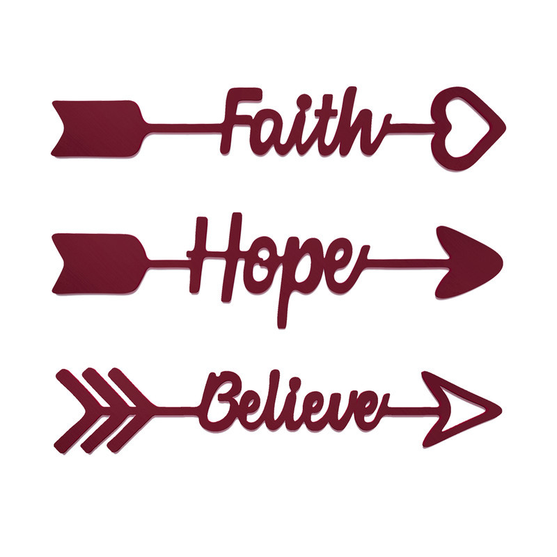 دیوارکوب آرتافرین مدل Believe Faith Hope مجموعه 3 عددی