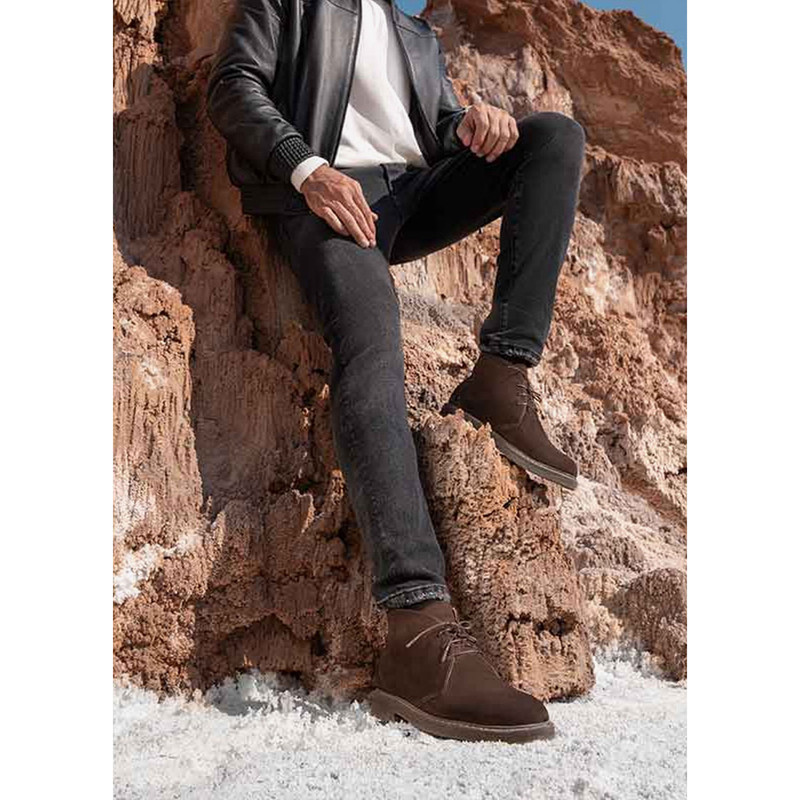 نیم بوت مردانه چرم مشهد مدل j6197-088