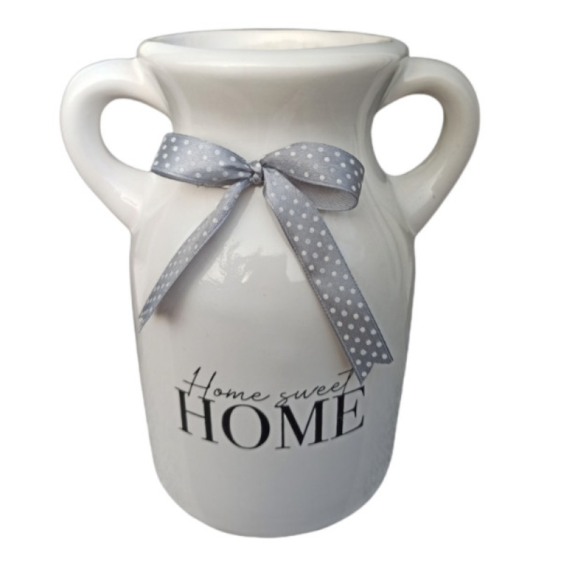 گلدان دکوری مدل Home، سرامیک با ابعاد 15×11×7.5 سانتی‌متر