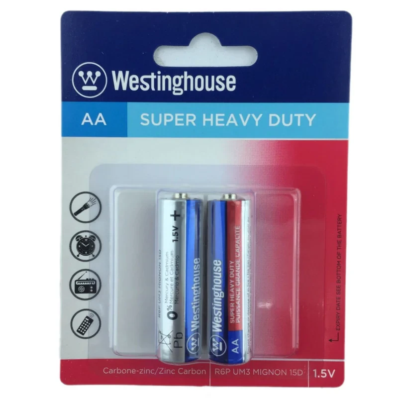 باتری قلمی وستینگ‌هاوس مدل SUPER HEAVY DUTY بسته 2 عددی